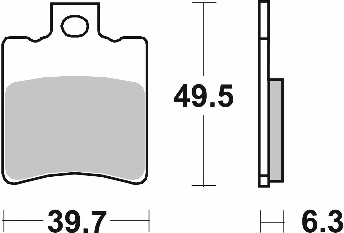 Sbs 123CT CT Scooter Carbon Tech Organic fékbetétek Fékbetét 1