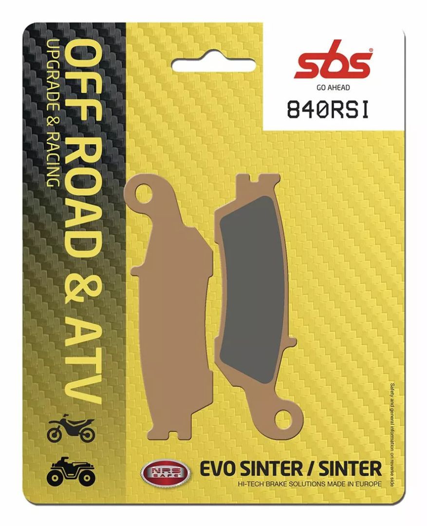 Sbs 840RSI RSI Offroad Racing szinterezett fékbetétek Fékbetét 0