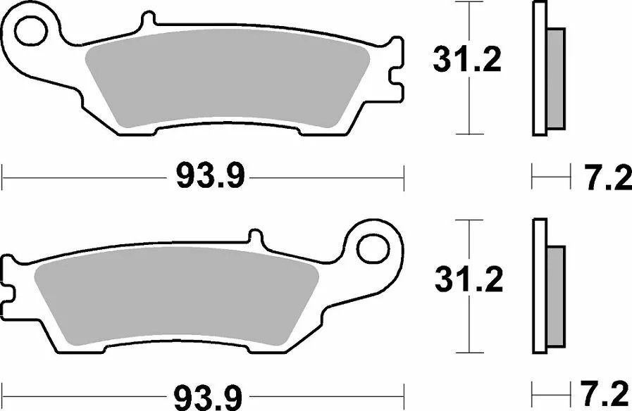 Sbs 840RSI RSI Offroad Racing szinterezett fékbetétek Fékbetét 1