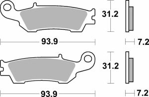 Sbs 840RSI RSI Offroad Racing szinterezett fékbetétek Fékbetét 1