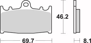 Sbs 631DC DC Racing Dual Carbon fékbetétek Fékbetét 1