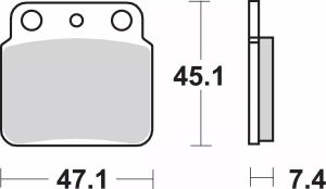 Sbs 649SI SI Offroad szinterezett fékbetétek Fékbetét 1
