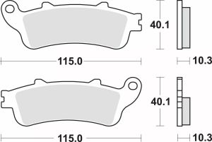 Sbs 880LS LS Street Excel szinterezett hátsó fékbetétek Fékbetét 1