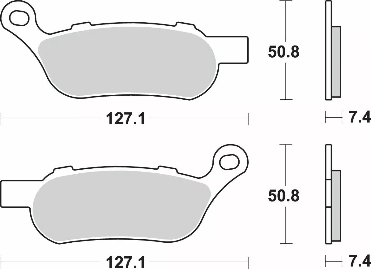 Sbs 854H.LS szinterezett fém Harley/Buell fékbetétek Fékbetét 1