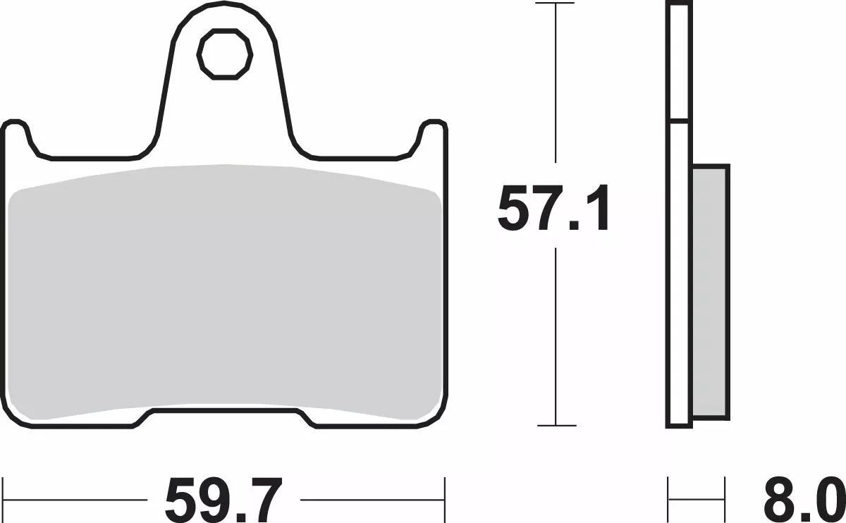Sbs 715LS szinterezett fém Harley/Buell fékbetétek Fékbetét 1