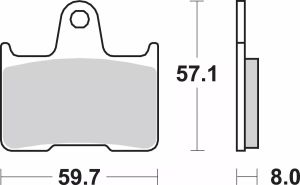Sbs 715LS szinterezett fém Harley/Buell fékbetétek Fékbetét 1