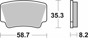 Sbs 867SI SI Offroad szinterezett fékbetétek Fékbetét 1