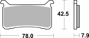 Sbs 947HS DC Racing Dual Carbon fékbetétek Fékbetét 1