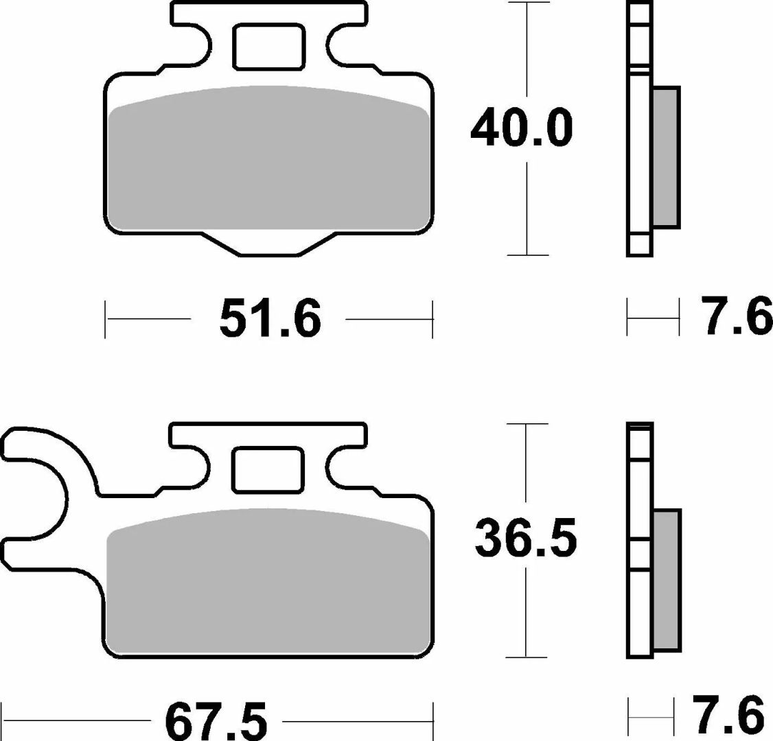 Sbs 752RSI RSI fékbetét Fékbetét 1