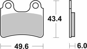 Sbs 802RSI RSI Offroad Racing szinterezett fékbetétek Fékbetét 1