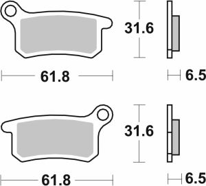 Sbs 783RSI RSI Offroad Racing szinterezett fékbetétek Fékbetét 1