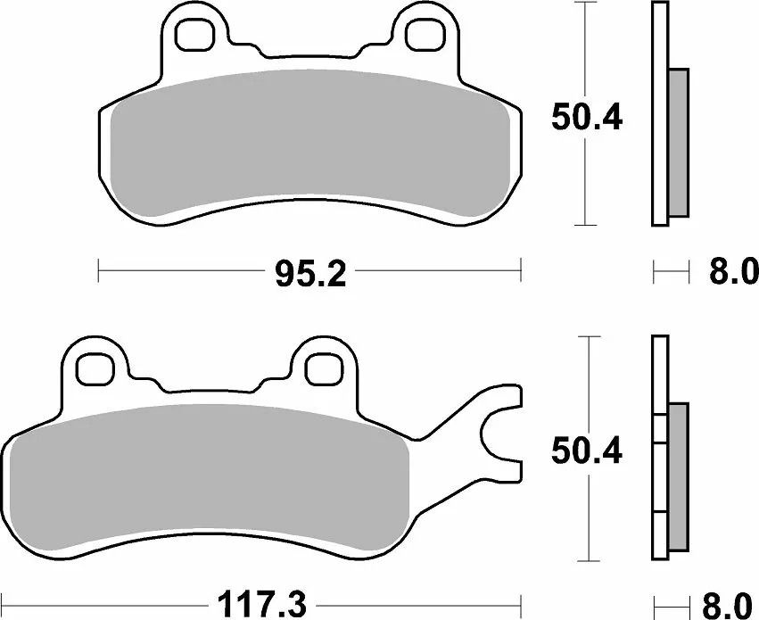 Sbs 957RSI RSI Offroad Racing szinterezett fékbetétek Fékbetét 1