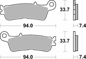 Sbs 965RSI RSI Offroad Racing szinterezett fékbetétek Fékbetét 1