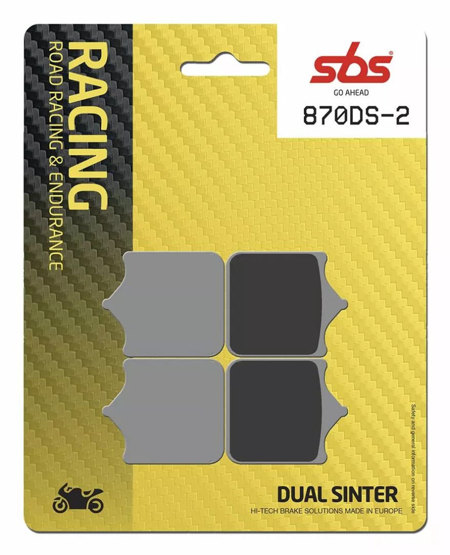 Sbs 870DS-2 DS Racing kettős szinterezett fékbetétek Fékbetét 0