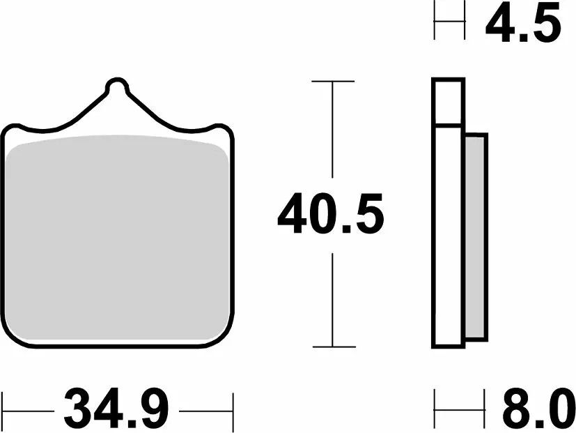 Sbs 870DS-2 DS Racing kettős szinterezett fékbetétek Fékbetét 1
