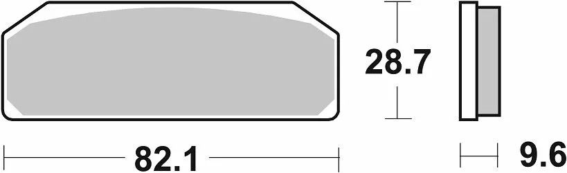 Sbs 845DS-2 DS Racing kettős szinterezett fékbetétek Fékbetét 1
