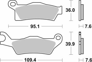 Sbs 910RSI RSI Offroad Racing szinterezett fékbetétek Fékbetét 1