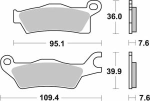 Sbs 911RSI RSI Offroad Racing szinterezett fékbetétek Fékbetét 1