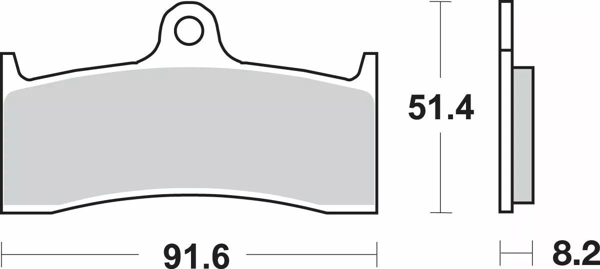 Sbs 676HS szinterezett fém Harley/Buell fékbetétek Fékbetét 1