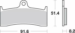 Sbs 676HS szinterezett fém Harley/Buell fékbetétek Fékbetét 1