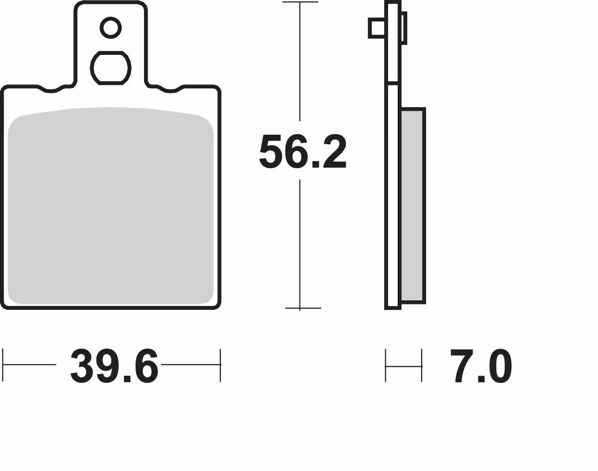 Sbs 519LS LS Street Excel szinterezett hátsó fékbetétek Fékbetét 1