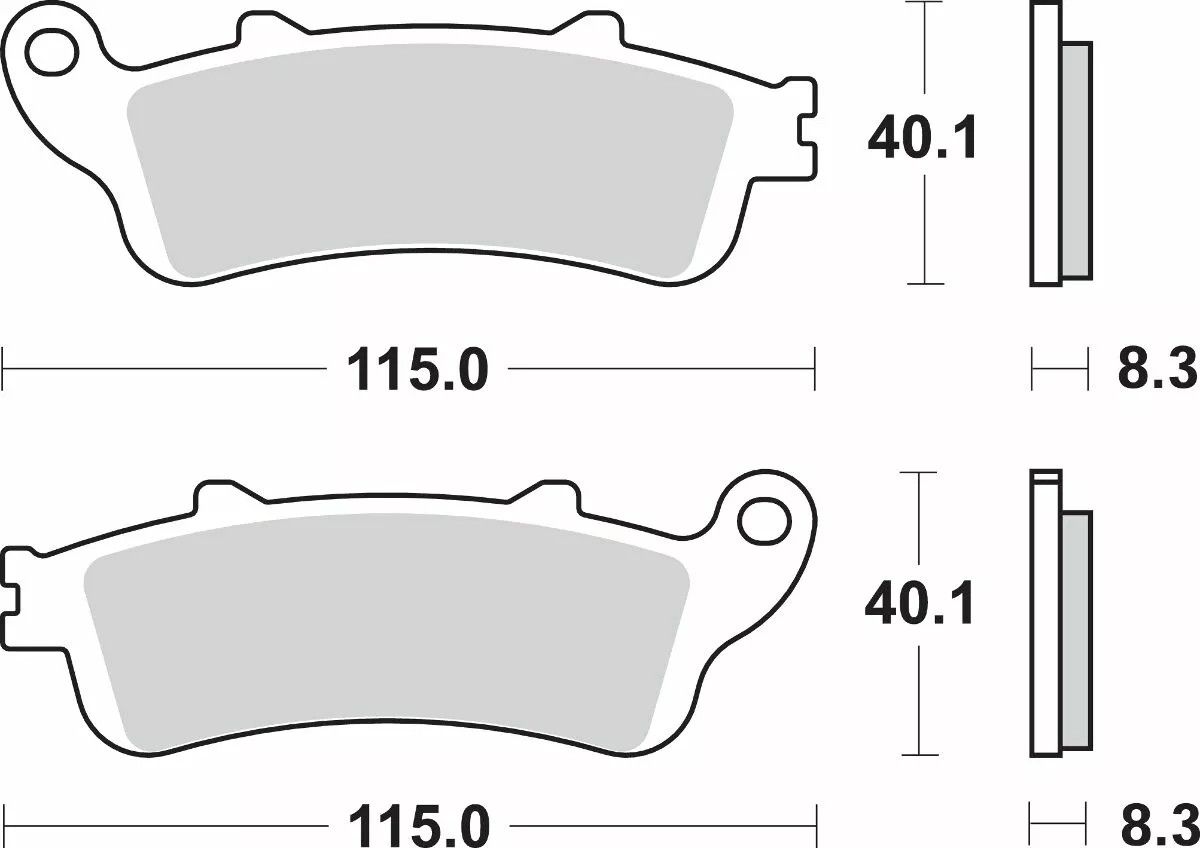 Sbs 736LS LS Street Excel szinterezett hátsó fékbetétek Fékbetét 1