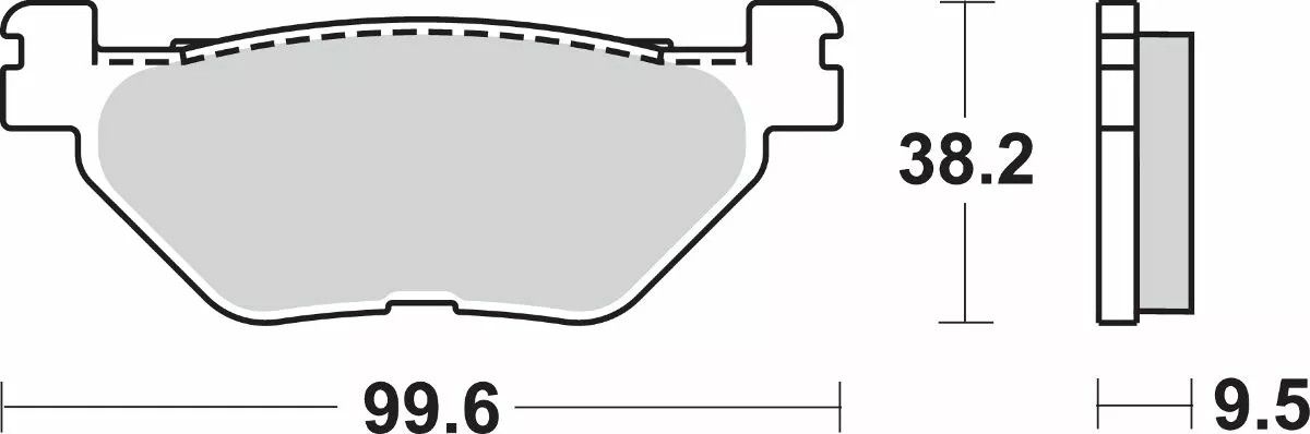 Sbs 769LS LS Street Excel szinterezett hátsó fékbetétek Fékbetét 1