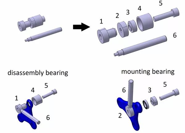 Black bearing TO-FRAME1 keret eszköz Szerszám motorkerékpár szereléshez 0
