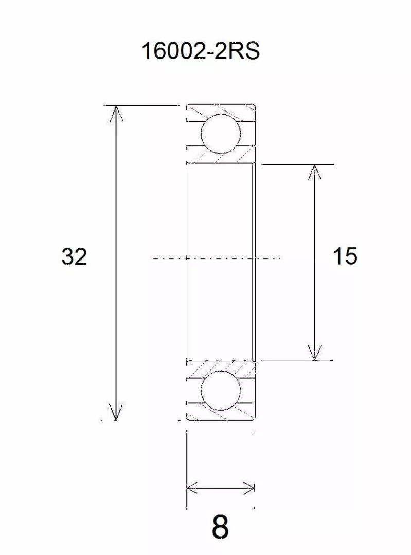 Black bearing UB-16002-B3 B3 csapágy MISC BICYCLE SPECIFIC 0