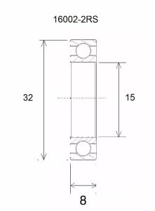 Black bearing UB-16002-B3 B3 csapágy MISC BICYCLE SPECIFIC