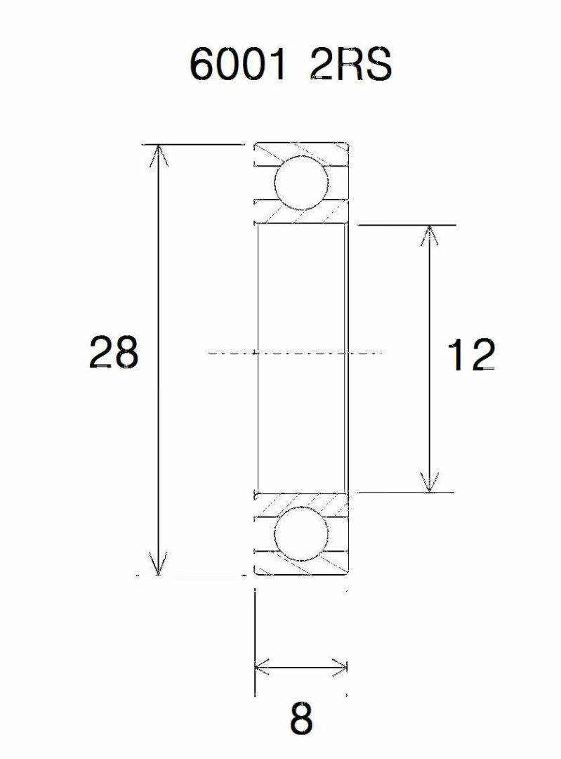 Black bearing UB-6001-B3 B3 csapágy MISC BICYCLE SPECIFIC 0