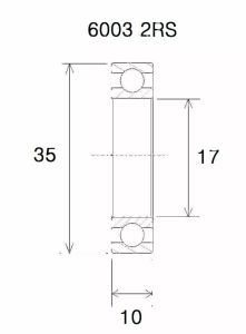 Black bearing UB-6003-B3 B3 csapágy Kerékpáros felszerelés