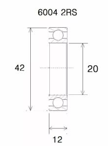 Black bearing UB-6004-B3 B3 csapágy Kerékpáros felszerelés