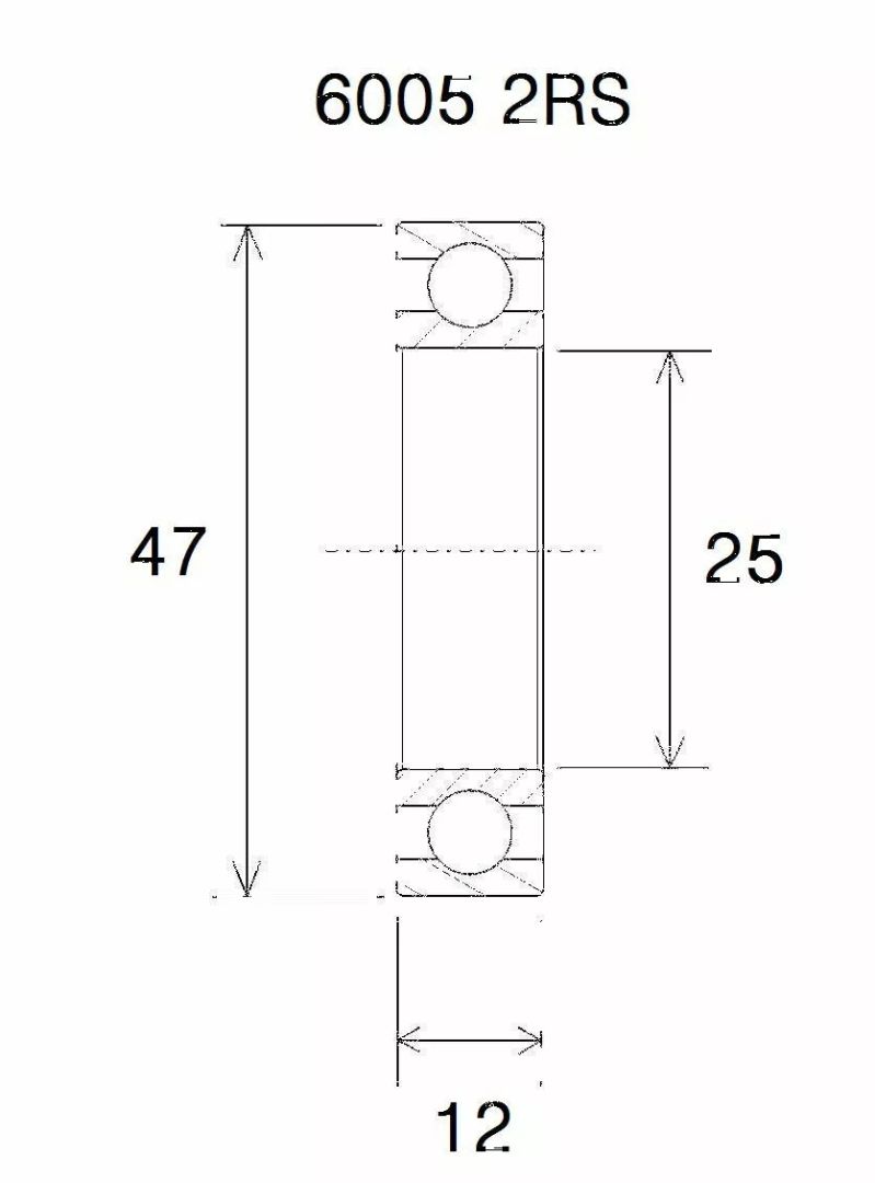 Black bearing UB-6005-B3 B3 csapágy MISC BICYCLE SPECIFIC 0