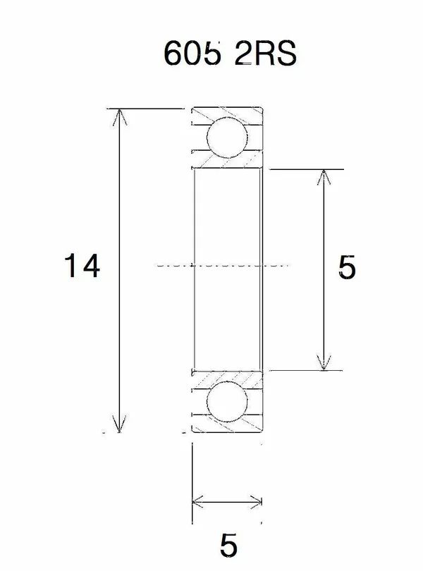 Black bearing UB-605-B3 B3 csapágy MISC BICYCLE SPECIFIC 0