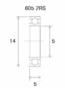 Black bearing UB-605-B3 B3 csapágy MISC BICYCLE SPECIFIC