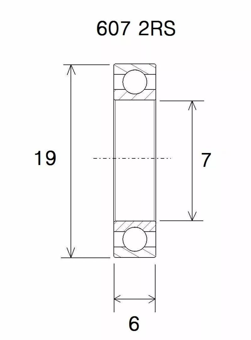 Black bearing UB-607-B3 B3 csapágy MISC BICYCLE SPECIFIC 0