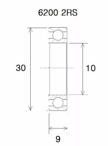 Black bearing UB-6200-B3 B3 csapágy MISC BICYCLE SPECIFIC