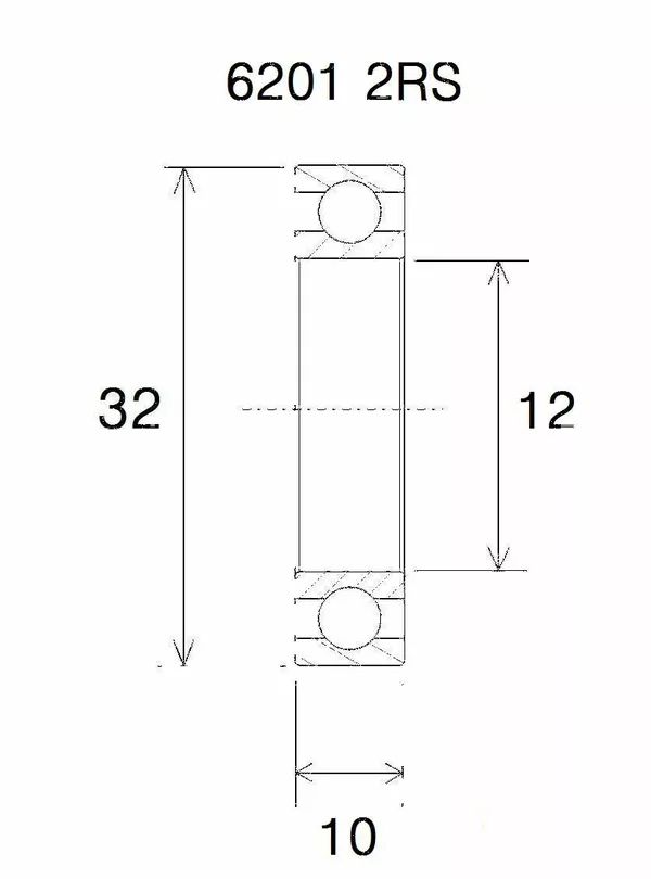 Black bearing UB-6201-B3 B3 csapágy MISC BICYCLE SPECIFIC 0