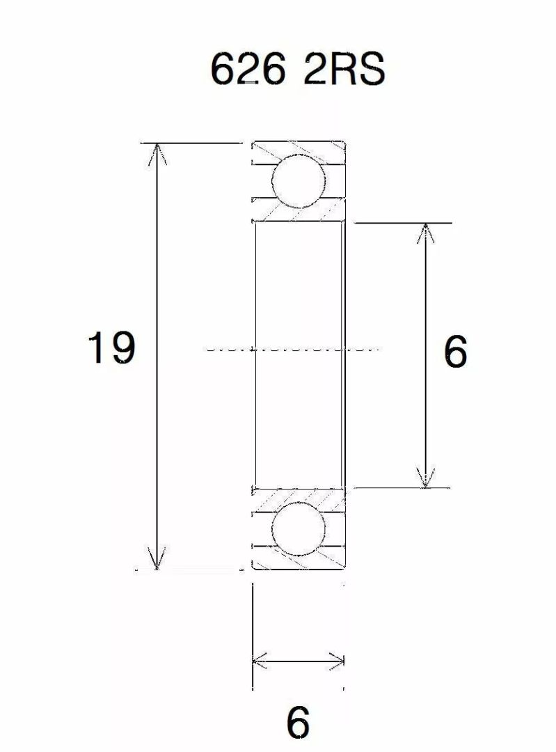 Black bearing UB-626-B3 B3 csapágy MISC BICYCLE SPECIFIC 0