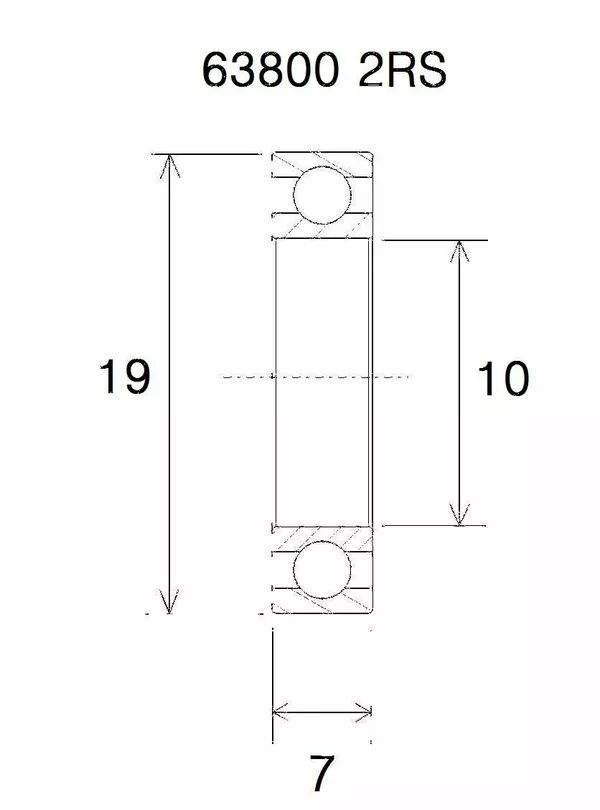 Black bearing UB-63800-B3 B3 csapágy MISC BICYCLE SPECIFIC 0