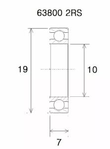Black bearing UB-63800-B3 B3 csapágy MISC BICYCLE SPECIFIC