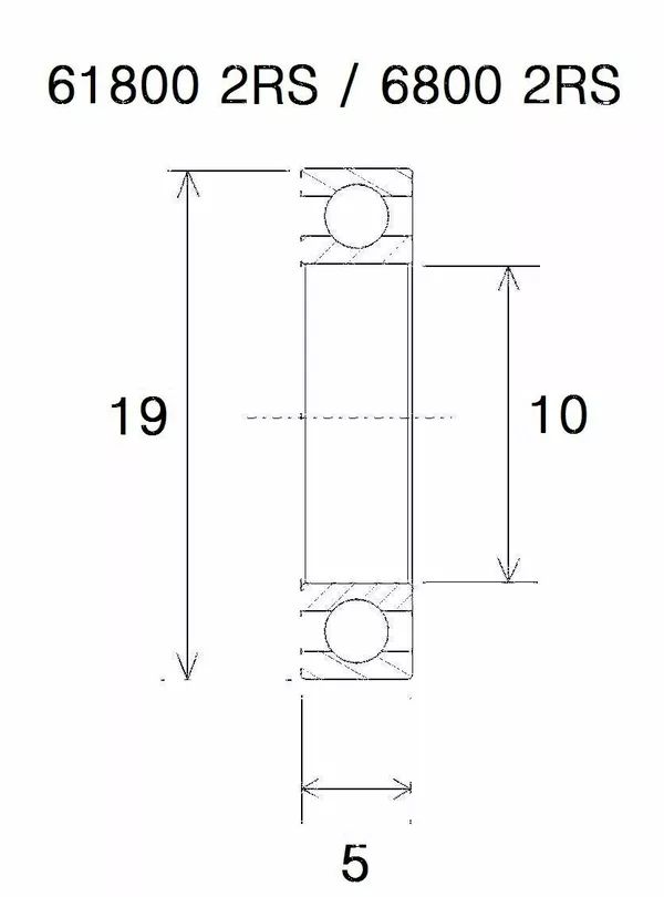 Black bearing UB-6800-B3 B3 csapágy MISC BICYCLE SPECIFIC 0