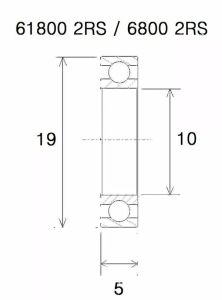 Black bearing UB-6800-B3 B3 csapágy MISC BICYCLE SPECIFIC