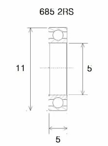 Black bearing UB-685-B3 B3 csapágy MISC BICYCLE SPECIFIC