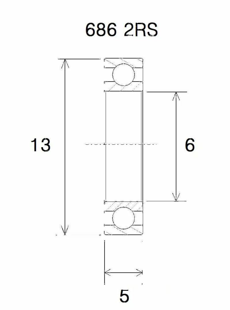 Black bearing UB-686-B3 B3 csapágy MISC BICYCLE SPECIFIC 0
