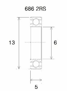 Black bearing UB-686-B3 B3 csapágy MISC BICYCLE SPECIFIC