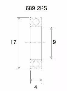 Black bearing UB-689/4-B3 B3 csapágy MISC BICYCLE SPECIFIC