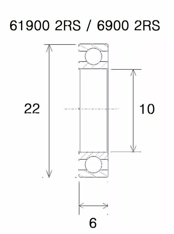 Black bearing UB-6900-B3 B3 csapágy MISC BICYCLE SPECIFIC 0
