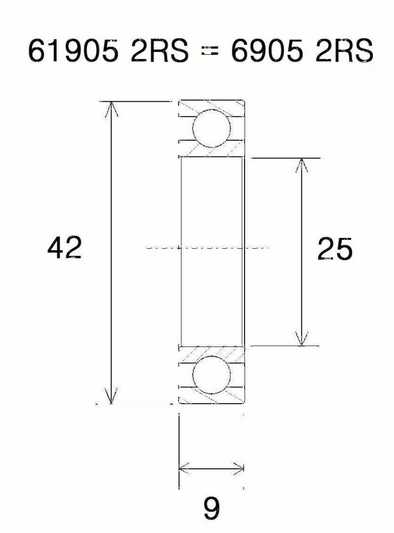 Black bearing UB-6905-B3 B3 csapágy MISC BICYCLE SPECIFIC 0